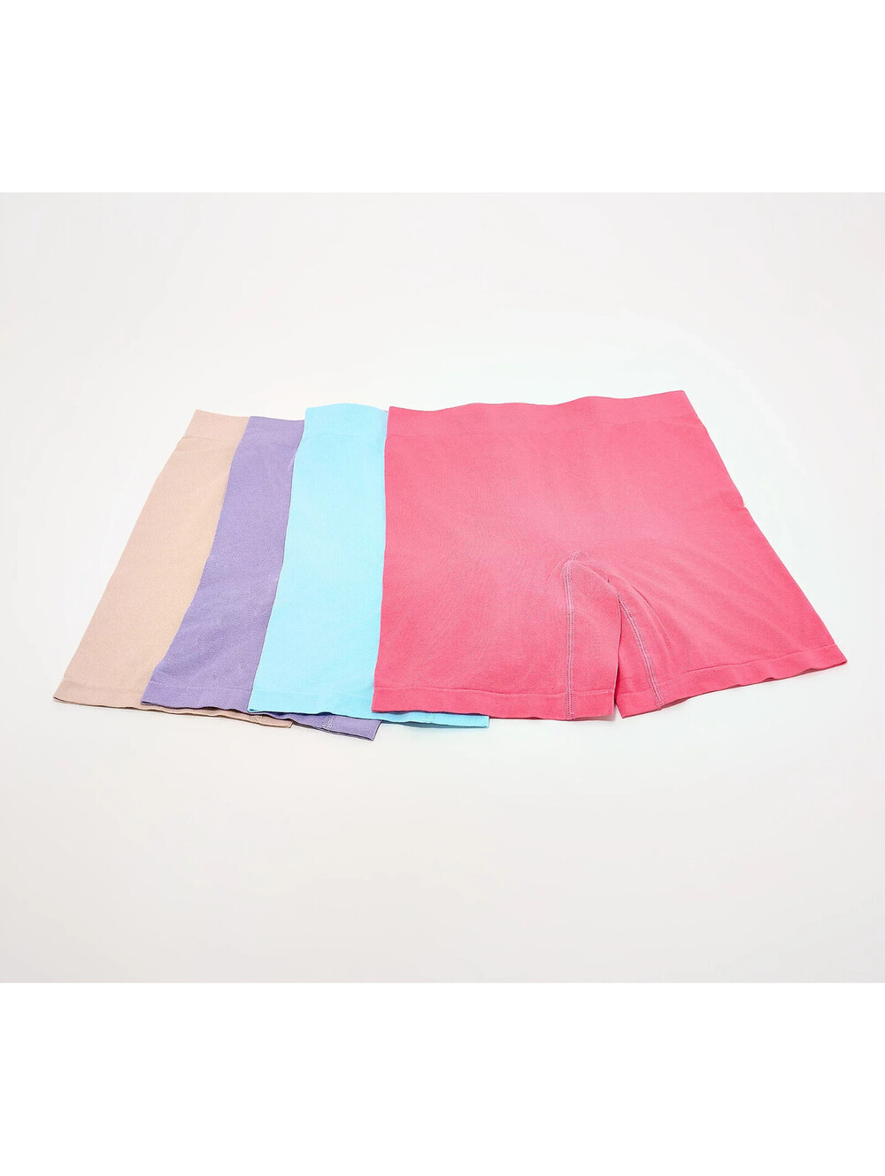 Breezies Comfort Breeze Set of 4 Seamless Long Leg Panties Bright, Size X-Large